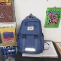 Koreaanse stijl blauwe canvas rugzak voor studenten, grote capaciteit unisex schooltas. - Enkele Tas / Blauw