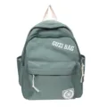 Kleine groene waterdichte canvas rugzak, mini casual dagrugzak voor dames, stijlvolle tas - Enkele Tas / Groen