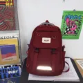 Koreaanse stijl Harajuku rugzak grote capaciteit casual schooltas voor dames rood - Enkele Tas / Rood