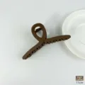 Καφέ ματ κλιπ μαλλιών 11cm μεγάλη τσιμπίδα καρχαρίας για γυναίκες αξεσουάρ styling μαλλιών - Σταυρωτό Ματ Στυλ / 11cm Μεγάλο Μέγεθος / Σκούρο Καφέ