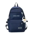 Grote capaciteit casual rugzak voor studenten, lichte trendy schooltas voor man en vrouw - Enkele Tas / Donkerblauw