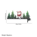 Christmas door frame decoration Santa Claus metal corner sign holiday party hanging decor - Santa Claus Forest Door Corner Decoration
