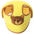 Baby toddler anti-fall head protection cap, soft plush safety hat for infants learning to walk. - Yellow