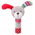 Cute baby plush rattle toy, early education animal BB stick for newborns 0-2 years old. - Puppy Style