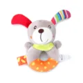 Cartoon animal plush baby rattle toy, soft newborn grasp training sensory toy for infants. - Puppy Hand-shake Ring