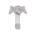 Grey Elephant Baby Plush Rattle Newborn Soft Stuffed Animal Toy Cute Hand Gripping Stick - Gray Elephant Rattle Stick