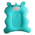 Baby bath mat newborn anti-slip infant bathing cushion comfortable support tub net pink snout - Light Green Pig