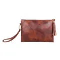 Sac pochette femme texture rétro avec dragonne à franges sac automne hiver tendance - 28*18*1cm / Marron