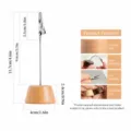 Wooden base memo clip photo holder desktop note clamp card display stand office stationery accessory - Light Color-Drum Base