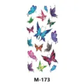 Autocollant de tatouage temporaire papillon coloré variante modèle M-173 étanche design - Motif M-173