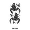 Autocollant de tatouage temporaire étanche avec des motifs de scorpion noir réalistes. - Motif M-186
