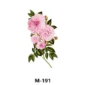 Autocollant de tatouage temporaire imperméable avec design botanique de rose rose vintage. - Motif M-191