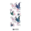 Adesivo per tatuaggio temporaneo impermeabile con farfalla e fiori di ciliegio per corpo - Stile Farfalla Fiore di Ciliegio (M-111)