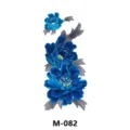 Autocollant de tatouage temporaire fleur de pivoine bleue pour hommes et femmes art corporel. - Style Pivoine Bleue (M-082)