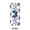Adesivo per tatuaggio temporaneo farfalla impermeabile con bel design di vite floreale. - Stile Farfalla Vite Colorato (M-085)