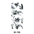 Adesivo per tatuaggio temporaneo floreale con farfalla in inchiostro nero modello M-106 - Stile Farfalla Floreale Inchiostro (M-106)