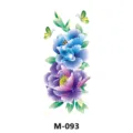 Adesivo per tatuaggio temporaneo con peonia e farfalla impermeabile per uomo e donna. - Stile Peonia Farfalla (M-093)