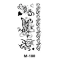 Autocollant de tatouage papillon imperméable variante, art corporel floral temporaire. - M-180