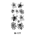 Autocollant de tatouage temporaire imperméable toile d'araignée art corporel mode - M-177