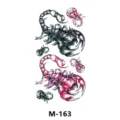Autocollant de tatouage temporaire imperméable avec motif de scorpion, décoration corporelle colorée. - Motif M-163