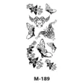 Autocollant de tatouage temporaire imperméable avec motifs de papillons et fées. - M-189