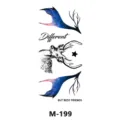 Autocollant de tatouage temporaire imperméable avec motif galaxie de cerf et beau design. - M-199