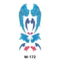 Autocollant de tatouage temporaire imperméable ailes d'ange colorées art corporel - Motif M-172