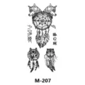 Waterproof wolf and dreamcatcher temporary tattoo sticker sheet for body art fashion - M-207