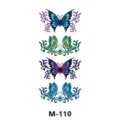 Foglio adesivo per tatuaggio temporaneo farfalla vite arte corporea impermeabile M-110 - Stile Farfalla (M-110)