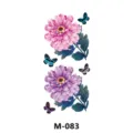 Autocollant de tatouage temporaire papillon pivoine variante, art floral rose et violet. - Style Papillon Floral (M-083)