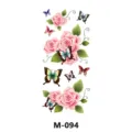 Adesivo per tatuaggio temporaneo rosa farfalla arte corporea impermeabile M-094 - Stile Rosa Farfalla (M-094)