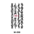 Foglio adesivi tatuaggio temporaneo totem tribale nero rosso geometrico arte corporea - Stile Totem Tribale (M-098)