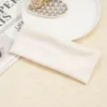Fascia per capelli larga in tinta unita elastica per yoga e sport all'aperto. - Bianco avorio