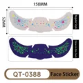Halloween glowing face stickers temporary festival spider web tattoo face art body makeup - QT-0388 Fluorescent Style / 150*52mm