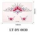 Sticker strass visage festival cristal bijoux visage maquillage tatouage temporaire fête - Style Cristal Multicolore (LT-DY-0030) / 105*148mm