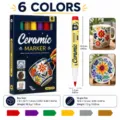 Σετ 6 Μαρκαδόροι Κεραμικής DIY για Γυαλί Πορσελάνη Κούπα Ζωγραφική Χειροτεχνίας - Marker Keramikon [Set 6 Chromaton]