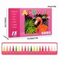 18 Colors Acrylic Paint Markers Set, Direct Liquid Art Pens for Rock, Glass, Canvas. - 18 Fluorescent Color Marker Set