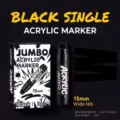15mm jumbo acrylic marker black single pen with box, perfect for graffiti, art and poster design. - 15ml Single Pack / Black