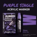 Jumbo 15mm acrylic marker in purple, perfect for wall graffiti, art painting and posters. - Purple Single Stem