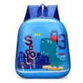 Children hard shell backpack for kindergarten boys and girls cute dinosaur school bag - Blue Dinosaur