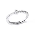 Bague Lettre S en Argent avec Strass Ajustable Bijou de Mode pour Femme Cadeau - Argent-S