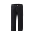 Women's cropped raw denim jeans featuring contrast red stitching, slim fit and classic style. - XS / Bottoms / Dark Blue