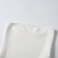 Top a tubo bianco strutturato senza spalline con grazioso fiocco, elegante top elastico. - Taglia M / Top / Bianco
