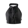 Black ruffle halter fake collar shirt dickey versatile detachable collar accessory women - S / Tops / Black (Lace Collar)