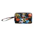 Floral Oxford cloth wallet, large capacity zipper clutch handbag with wrist strap for women. - Wristlet / Special Large Flower