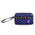 Women large capacity Oxford cloth zipper wallet fashionable clutch mobile phone coin purse - Wristlet / Pink Polka Dot
