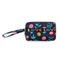 Colorful floral print oxford cloth wristlet wallet, zip clutch purse for women daily use. - Wristlet / Colorful Flower