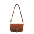 Schicke braune Umhängetasche für Damen, vielseitige PU-Leder kleine quadratische Tasche. - 1987 Braun