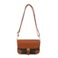 Braune Monogramm Umhängetasche Damen Mode Schultertasche Retro Kleine Quadratische Tasche - Buchstabe Kaffee