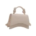 Einfarbige Henkeltasche, stilvolle minimalistische Pendler Umhängetasche kleine Damentasche - Weiß